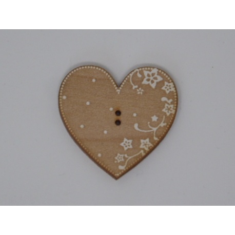 Coeur Eleonore érable motis blancs (bouton) Coeur Eleonore érable motis blancs (bouton)