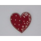 Coeur Eleonore laqué rouge gravé (bouton)