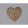 Coeur Eleonore érable gravé (bouton)