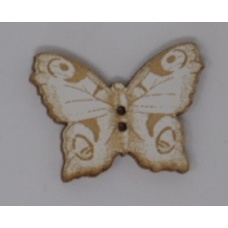 Papillon gravé blanc (bouton)