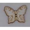 Papillon gravé blanc (bouton)