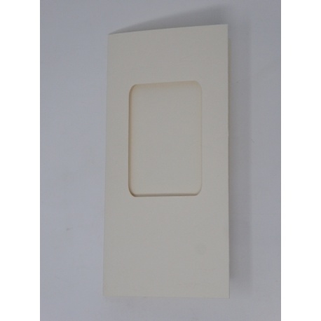 Carte à fenêtre rectangle - Ecru Carte à fenêtre rectangle - Ecru