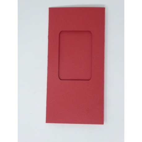 Carte à fenêtre rectangle - Rouge