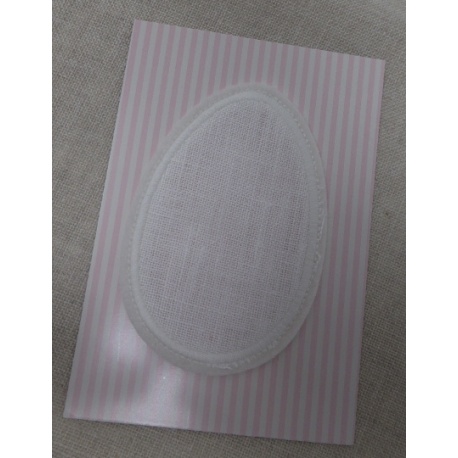 Etiquette oeuf en lin à broder - 6.5 X 10cm Etiquette oeuf en lin à broder - 6.5 X 10cm