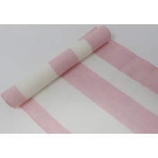 Bande Lin 11 fils - blanc rose - 34cm de large
