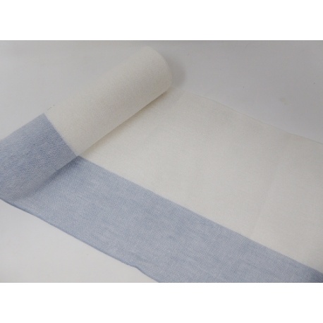 Bande Lin 11 fils - Blanc Bleu - 26cm de large Bande Lin 11 fils - Blanc Bleu - 26cm de large