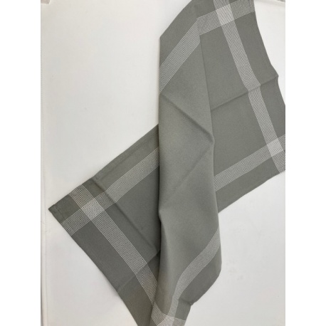 Torchon BONN Gris liseré Blanc Torchon BONN Gris liseré Blanc