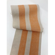 Bande Lin 11 fils -Naturel / Orange - 20cm de large