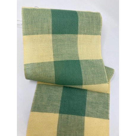 Bande Lin 10 fils - Jaune/Vert - 20cm de large