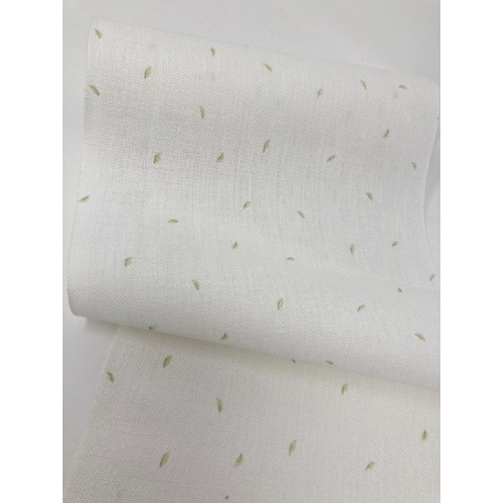 Bande Lin 11 fils -Blanc Cassé Feuilles - 20cm de large Bande Lin 11 fils -Blanc Cassé Feuilles - 20cm de large