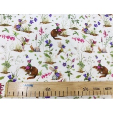 Tissu "Elfes Fleurs Lilas"