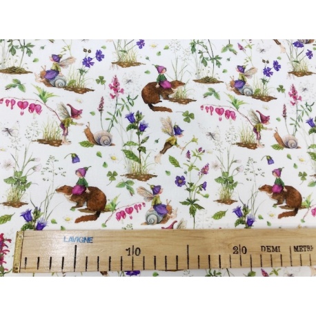 Tissu "Elfes Fleurs Lilas" Tissu "Elfes Fleurs Lilas"