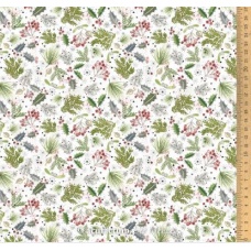 Tissu "Flore Hivernale"