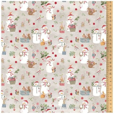Tissu "Bonhomme de Neige" Tissu "Bonhomme de Neige"