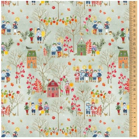 Tissu "Enfants aux lanternes" Tissu "Enfants aux lanternes"