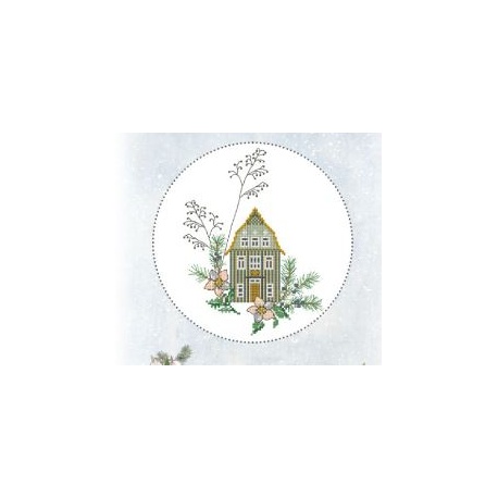 Maison d'hiver rose de Noël (fiche) Maison d'hiver rose de Noël (fiche)