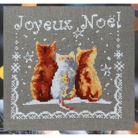 Trois chats dans la neige Trois chats dans la neige