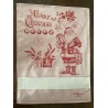 Torchon Père Noël / Carte en Rouge
