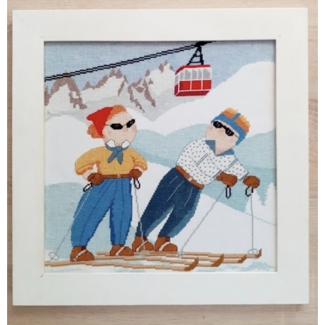 Cham Rétro - Couple Skieurs Années 50 (fiche) Cham Rétro - Couple Skieurs Années 50 (fiche)