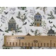 Tissu "Maison & Verdure Hivernale"