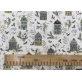 Tissu "Maison & Verdure Hivernale"