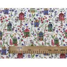 Tissu "Maison & Fleurs"