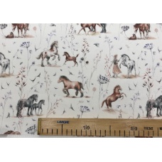 Tissu "Bonheur des Chevaux"