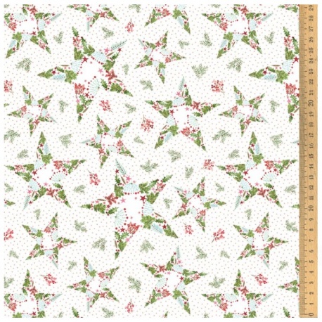 Tissu "Etoiles de Noël"