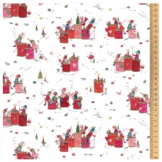 Tissu "Jeu de Fil de Noël"