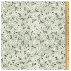 Tissu "Mini Roses de Noël"