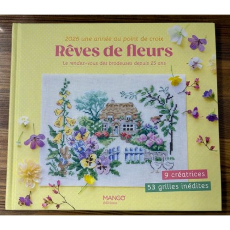 Agenda 2026 Point de croix - Rêves de fleurs