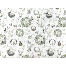 Tissu "Couronnes de Printemps"