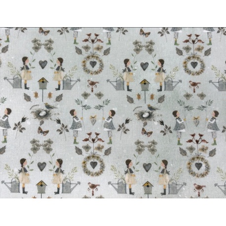 Tissu "Conversations au Jardin"