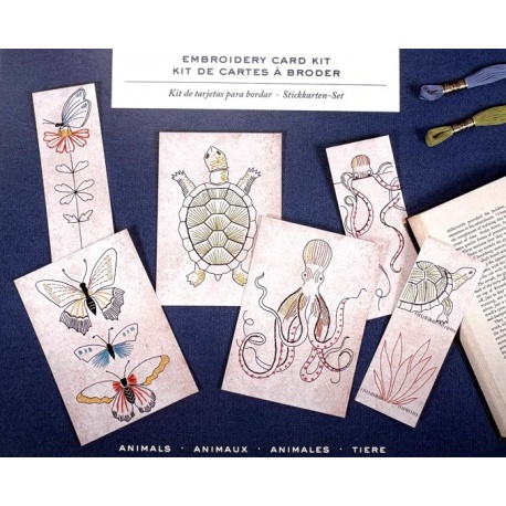 Kit Cartes à Broder - Animaux