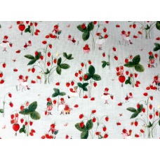 Tissu "Récolte de Fraises"