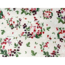Tissu "Couronne de Framboises"