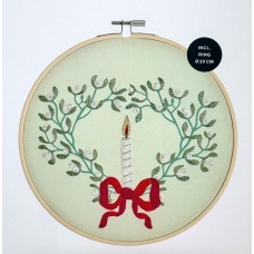 Couronne de Gui avec Bougie  (Kit 100548)