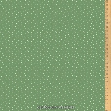 Tissu Vert à Pois blancs