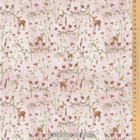 Tissu "Biches & Fleurs"