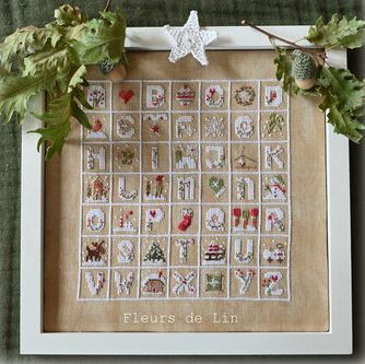 Kit Point De Croix La Planète Mauve – Abécédaire 50x65 Cm – Thème Noël
